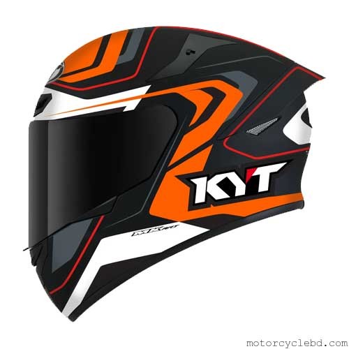 KYT TT Course Overtech Black Orange